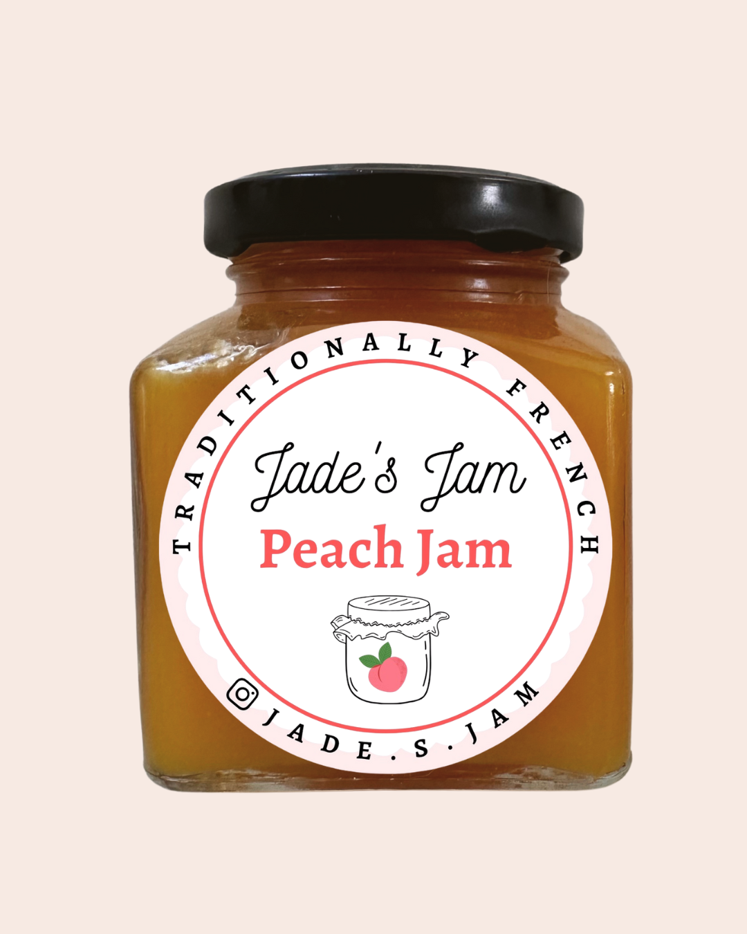 Jar of Jade's Jam Peach Jam