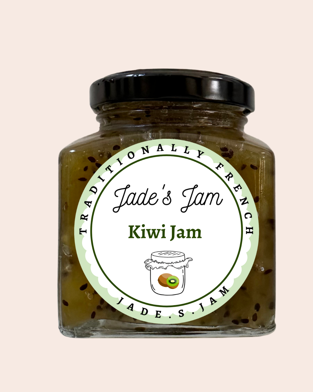 Jar of Jade's Jam Kiwi Jam